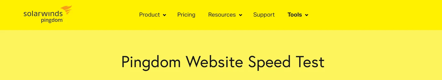 Pingdom Website Speed Test Tool