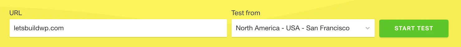 Pingdom Site Speed Test Tool - Enter WordPress Website URL