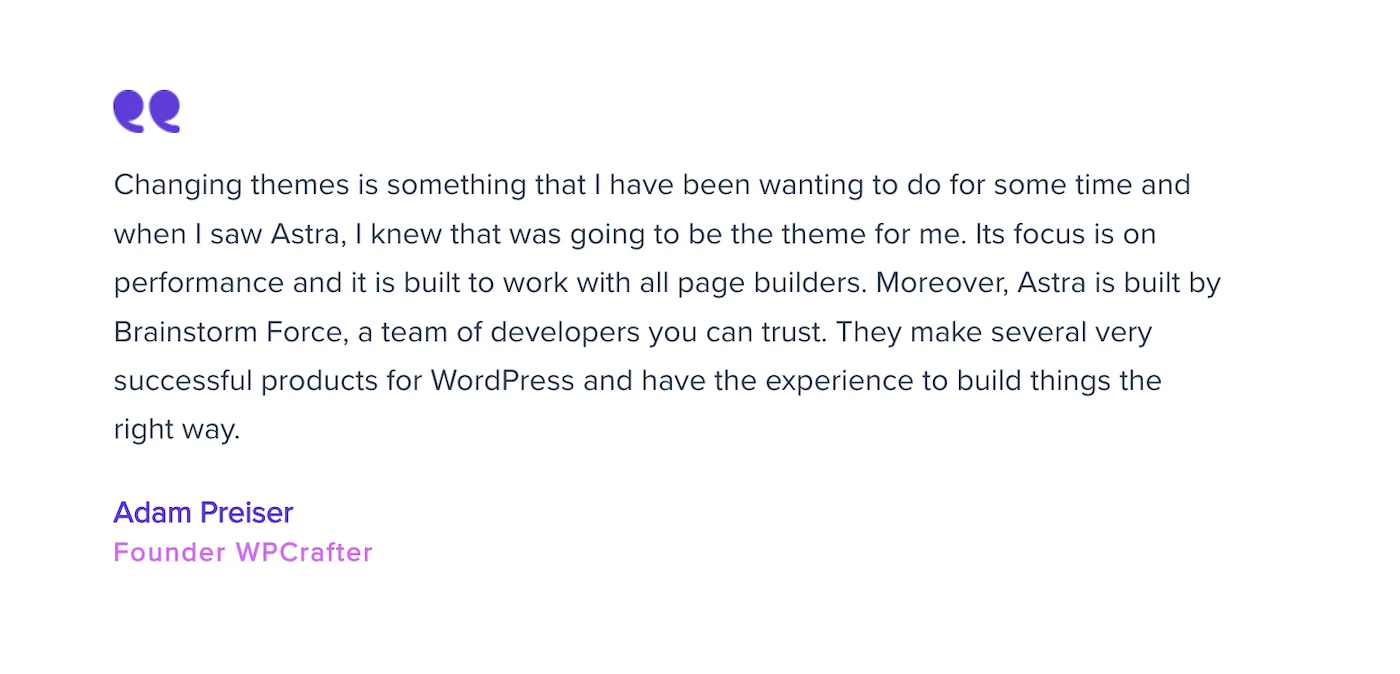 wpcrafter astra theme recommendation